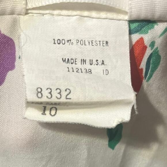 Vintage 60s Ship N Shore Floral Print Bow Collared Blouse Size 10 Girly Pinup - Picture 8 of 9